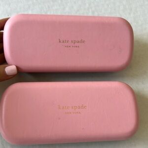 2 (TWO) KATE SPADE Eyeglass Case Pink & Hunter Green